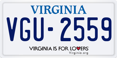 VA license plate VGU2559