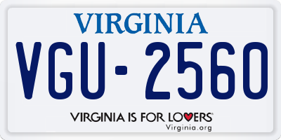 VA license plate VGU2560