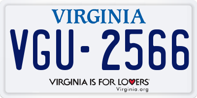 VA license plate VGU2566