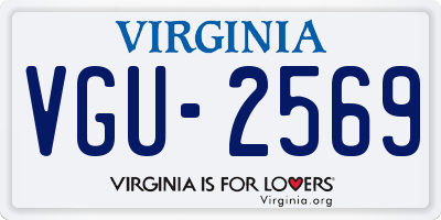 VA license plate VGU2569