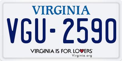 VA license plate VGU2590