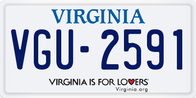 VA license plate VGU2591