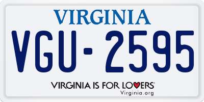 VA license plate VGU2595