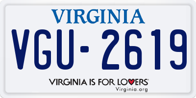 VA license plate VGU2619
