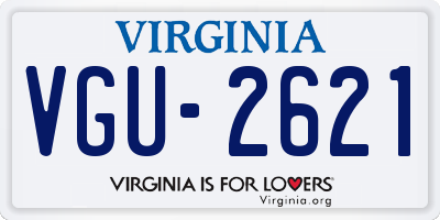 VA license plate VGU2621