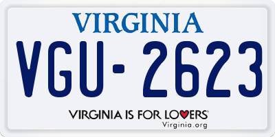 VA license plate VGU2623