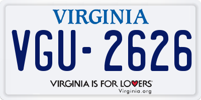 VA license plate VGU2626