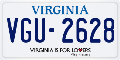 VA license plate VGU2628
