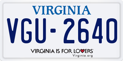 VA license plate VGU2640