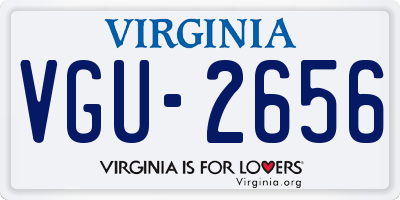 VA license plate VGU2656