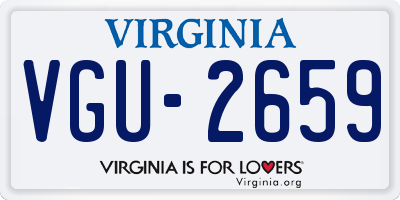 VA license plate VGU2659