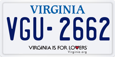 VA license plate VGU2662