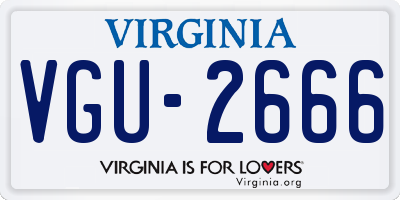 VA license plate VGU2666