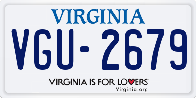 VA license plate VGU2679