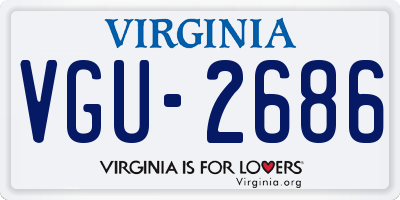 VA license plate VGU2686