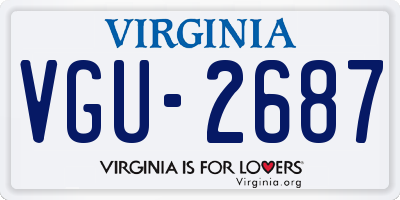 VA license plate VGU2687