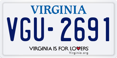 VA license plate VGU2691