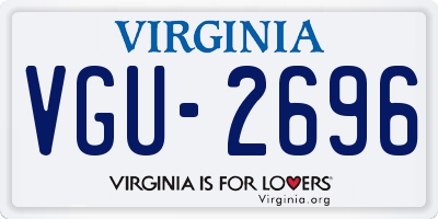 VA license plate VGU2696