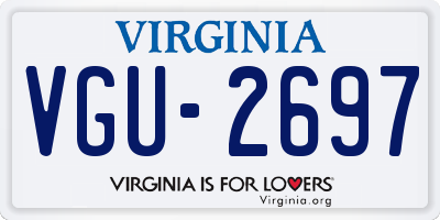VA license plate VGU2697