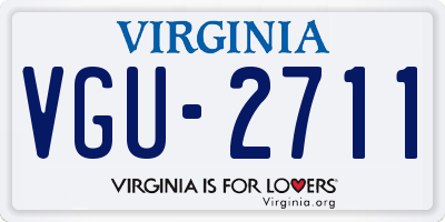 VA license plate VGU2711