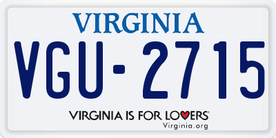 VA license plate VGU2715