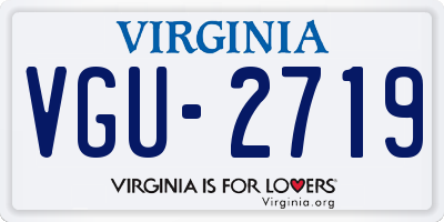 VA license plate VGU2719