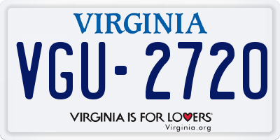 VA license plate VGU2720