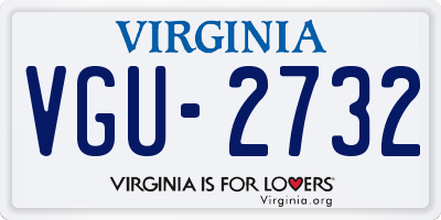 VA license plate VGU2732