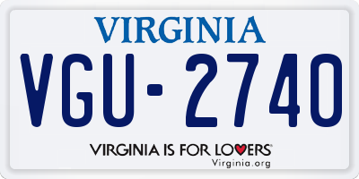 VA license plate VGU2740