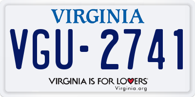 VA license plate VGU2741