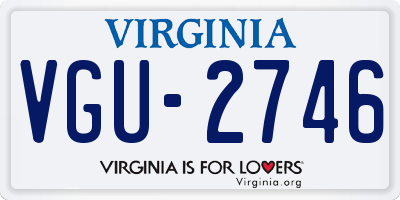 VA license plate VGU2746