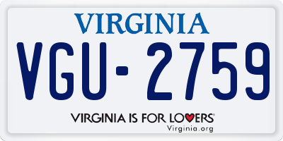 VA license plate VGU2759