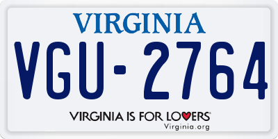 VA license plate VGU2764
