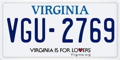 VA license plate VGU2769