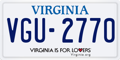 VA license plate VGU2770