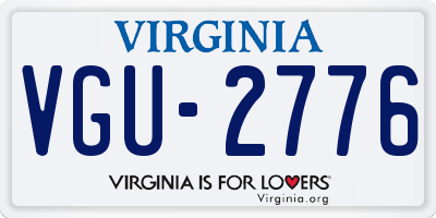 VA license plate VGU2776