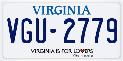 VA license plate VGU2779