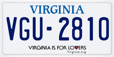 VA license plate VGU2810