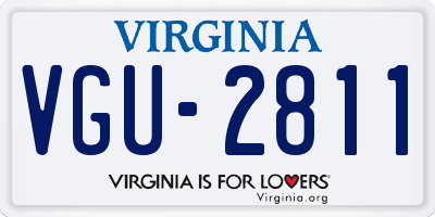 VA license plate VGU2811