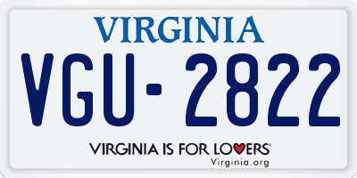 VA license plate VGU2822