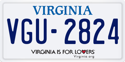 VA license plate VGU2824