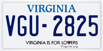 VA license plate VGU2825
