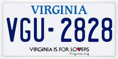 VA license plate VGU2828