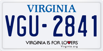 VA license plate VGU2841