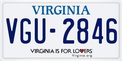 VA license plate VGU2846