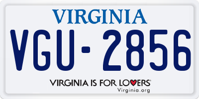 VA license plate VGU2856