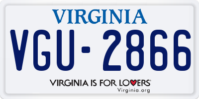 VA license plate VGU2866