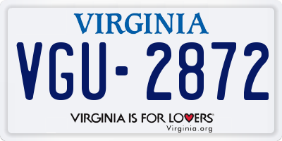 VA license plate VGU2872