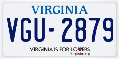 VA license plate VGU2879