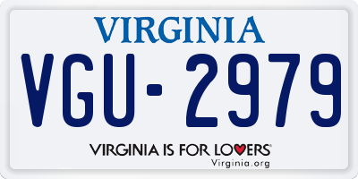 VA license plate VGU2979